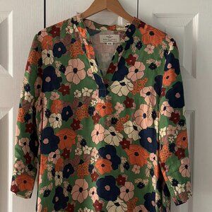 Trovota Bird of Paradise 100% Linen Shift Size M